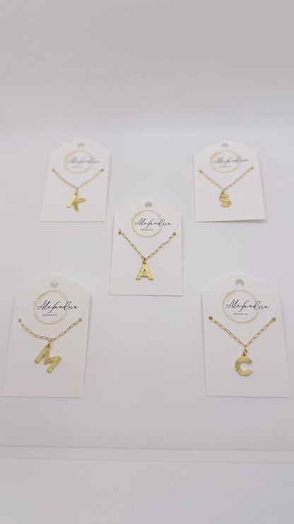 14k Gold Filled Letter Necklace