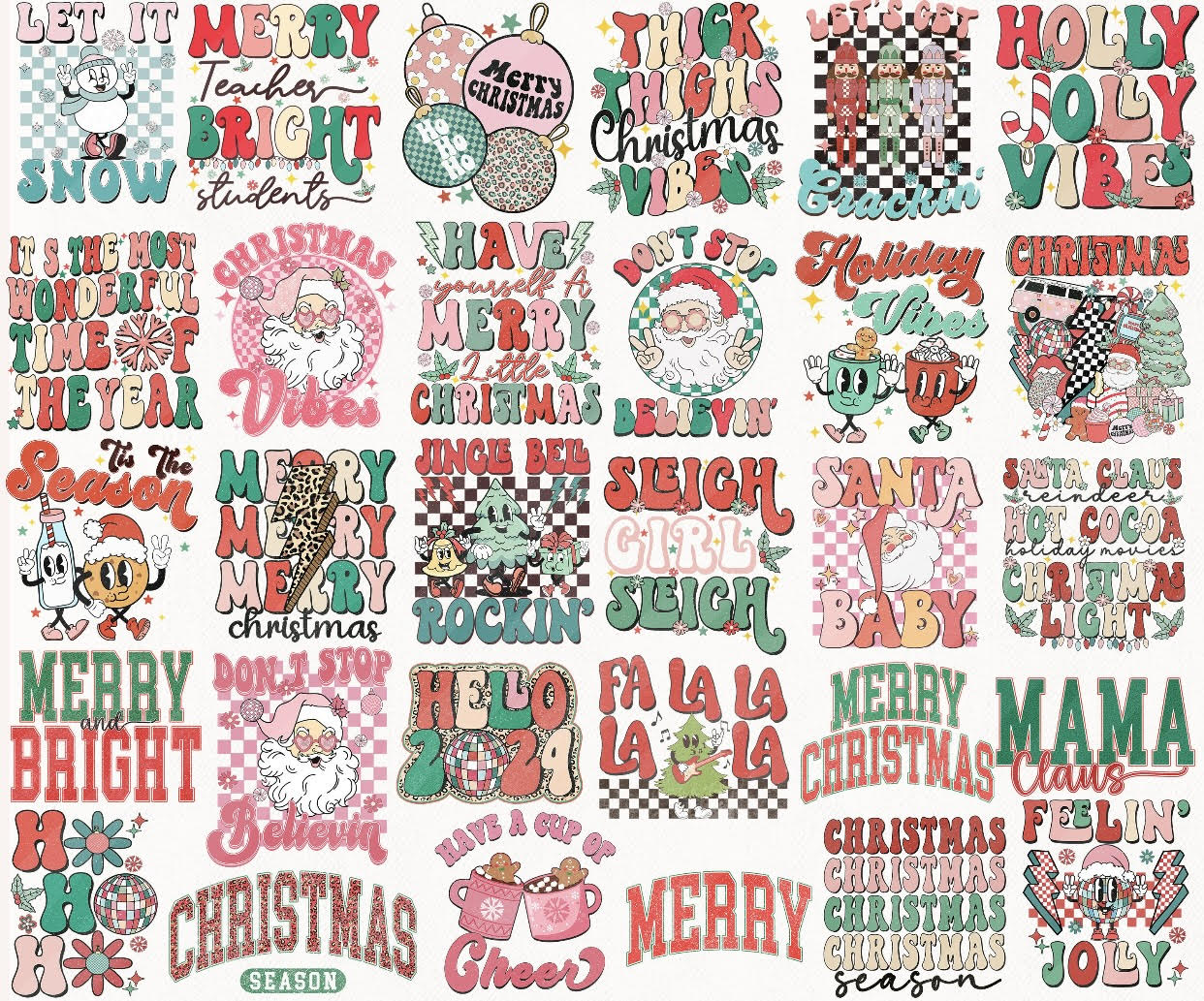 Pre-Order: Retro Christmas Sweatshirt (Designs 19-30)