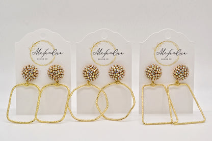 Diamond Top Hoops