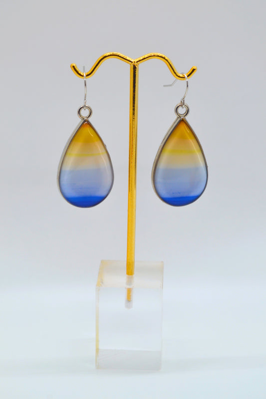 Orange & Blue Sunset Earrings