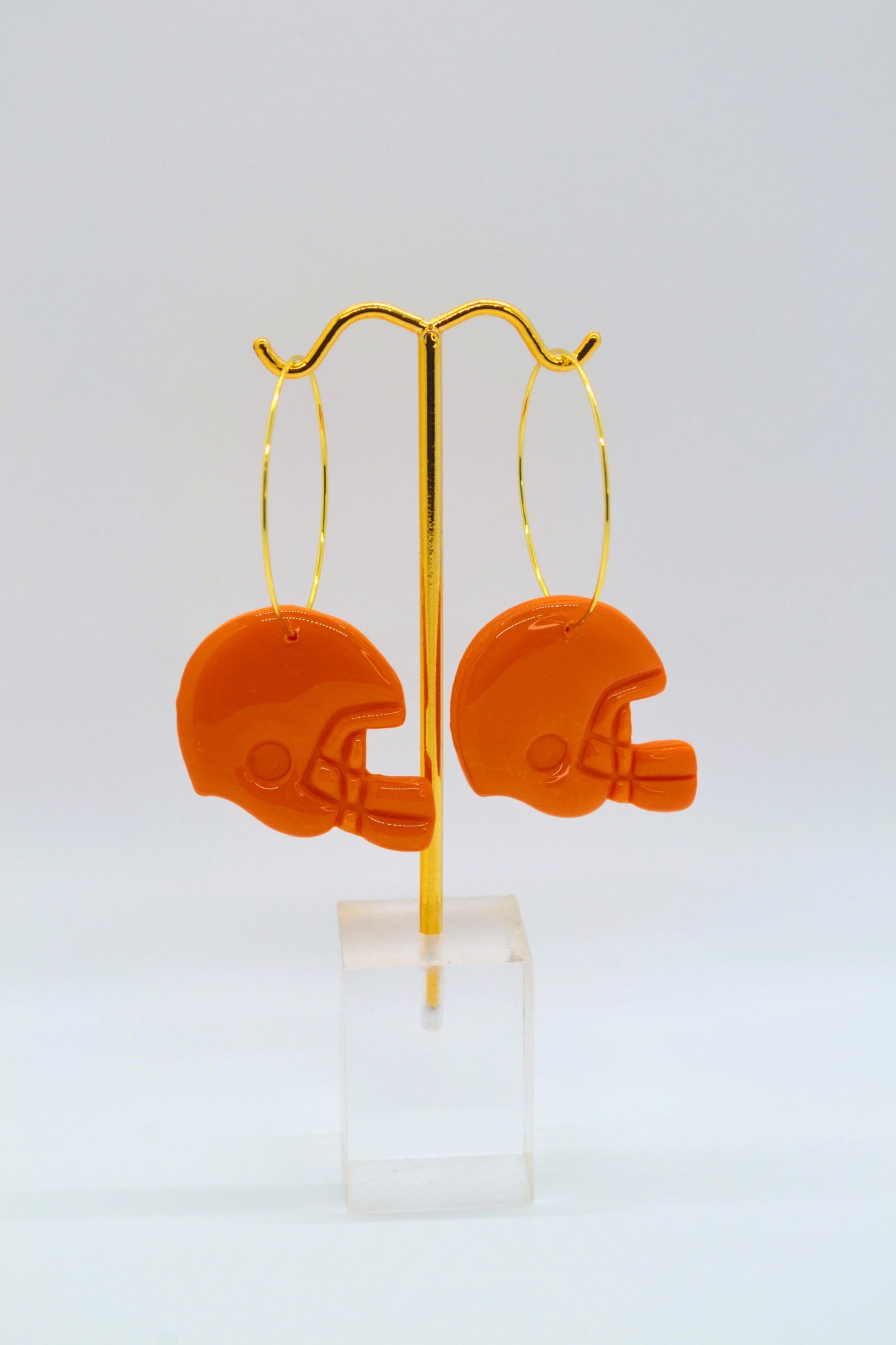 Orange Football Helmet Hoops