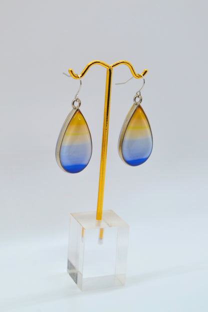 Orange & Blue Sunset Earrings