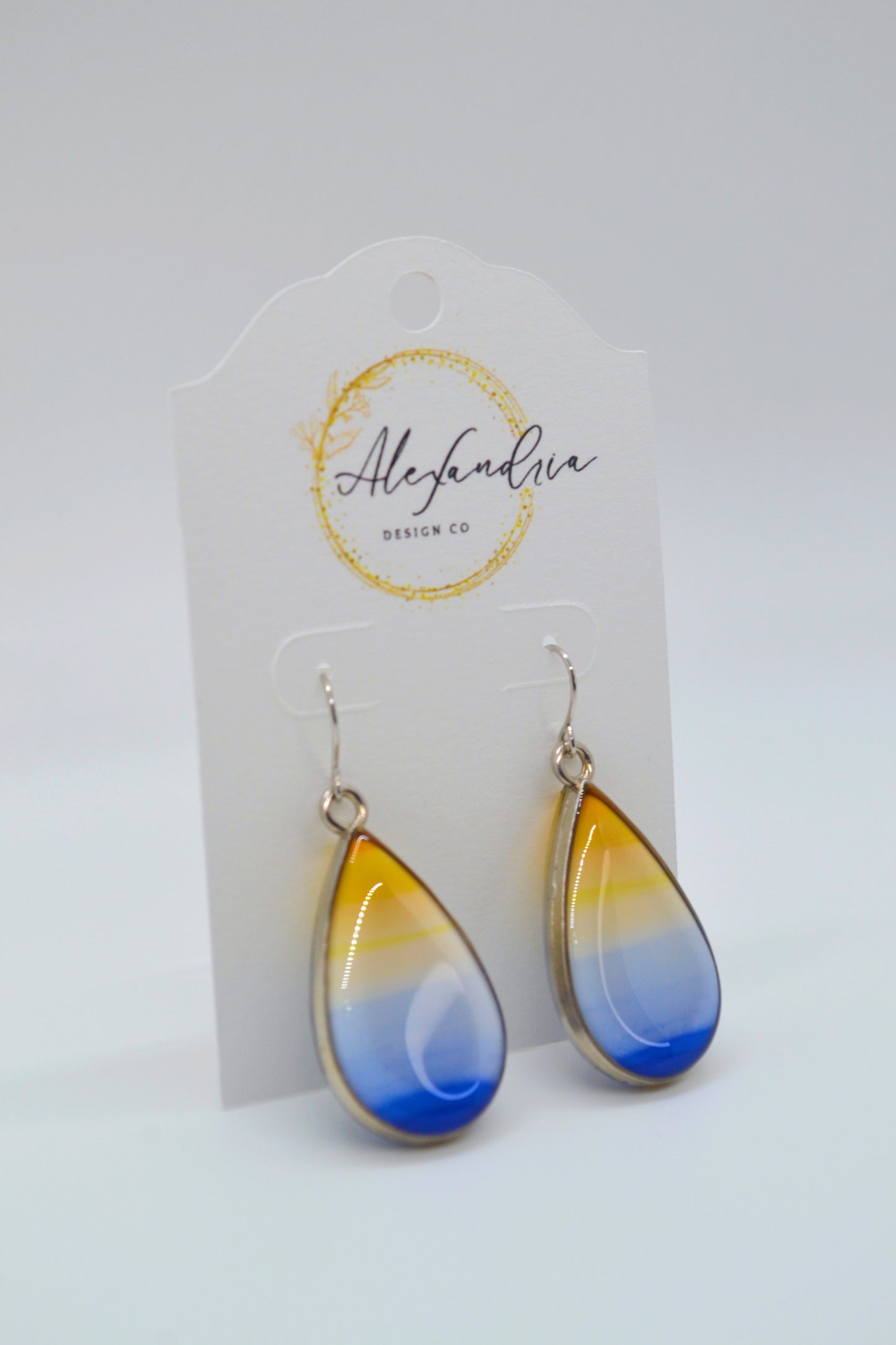 Orange & Blue Sunset Earrings