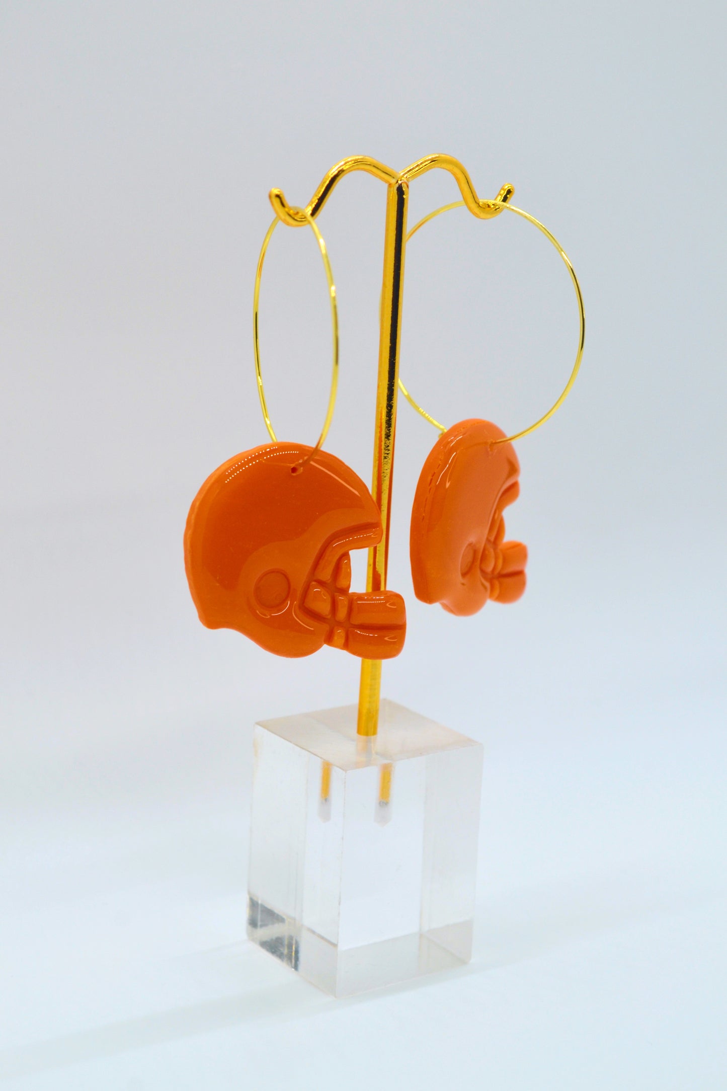 Orange Football Helmet Hoops