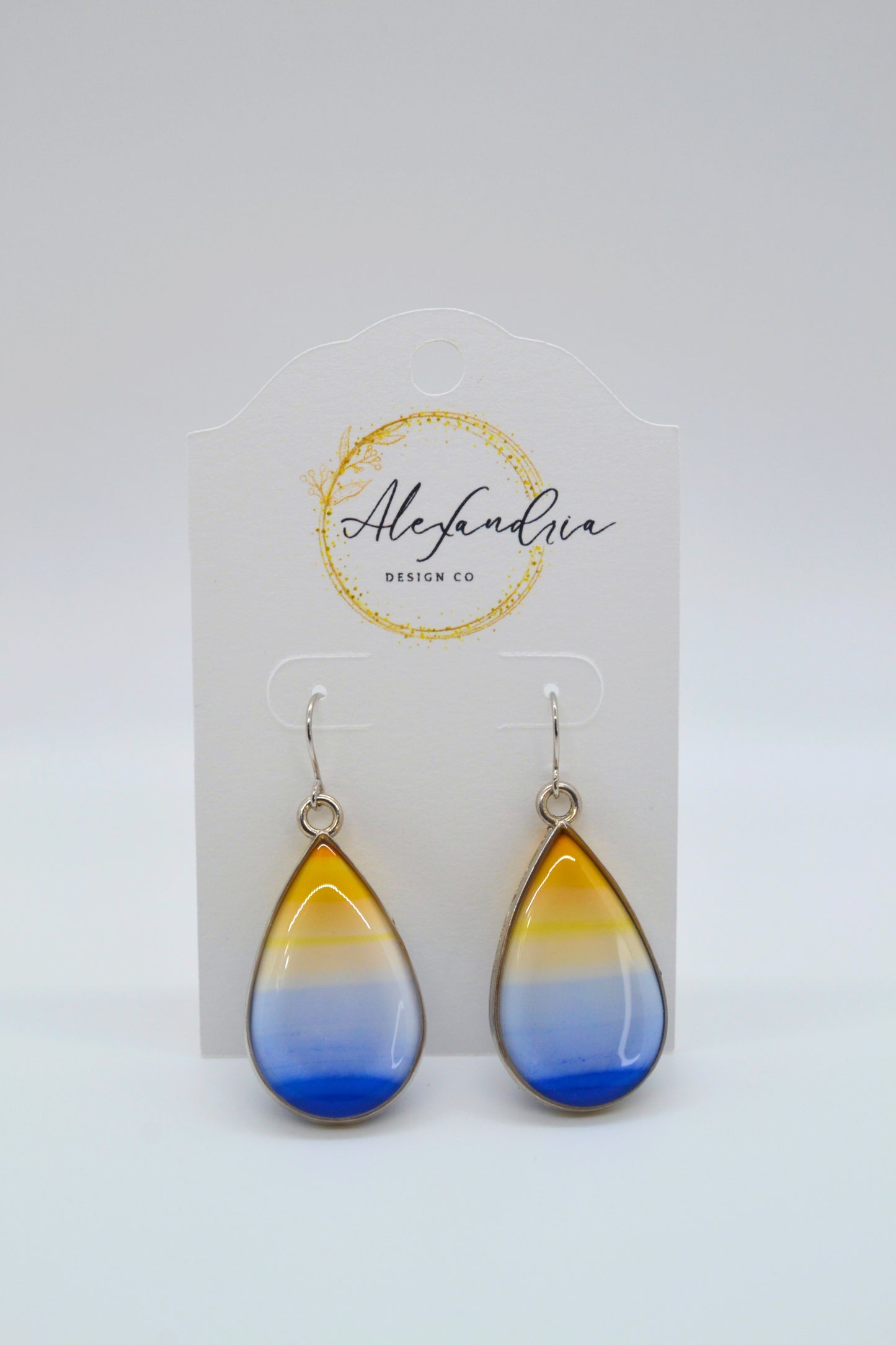 Orange & Blue Sunset Earrings