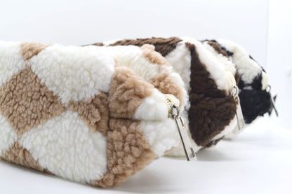 Fuzzy Zippered Pouch