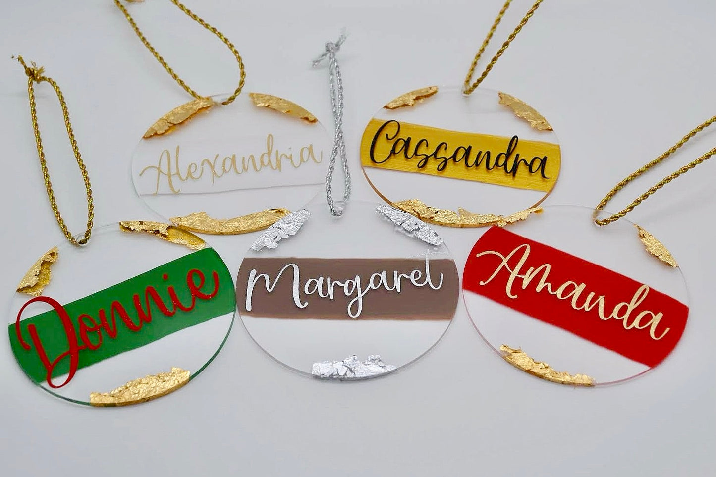 Personalized Clear Acrylic Ornaments