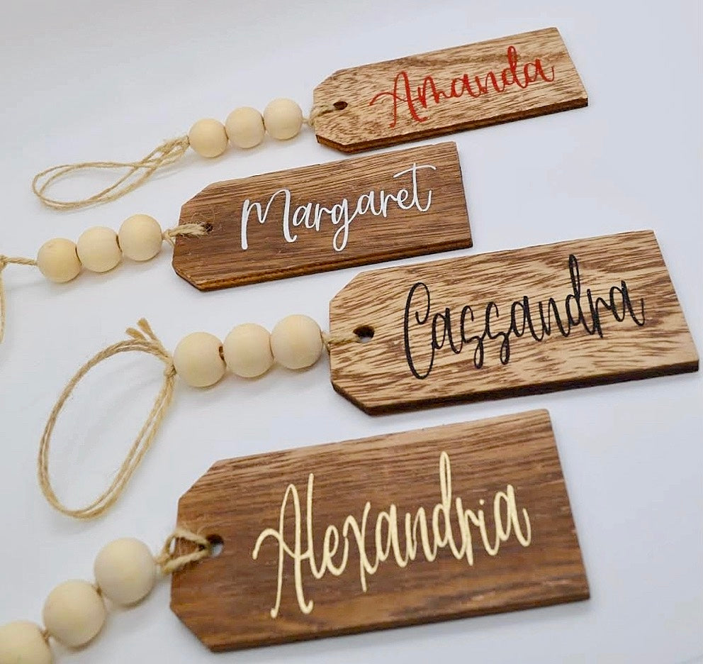 Personalized Wooden Stocking Tag/Ornament