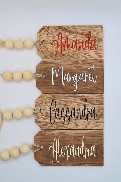 Personalized Wooden Stocking Tag/Ornament