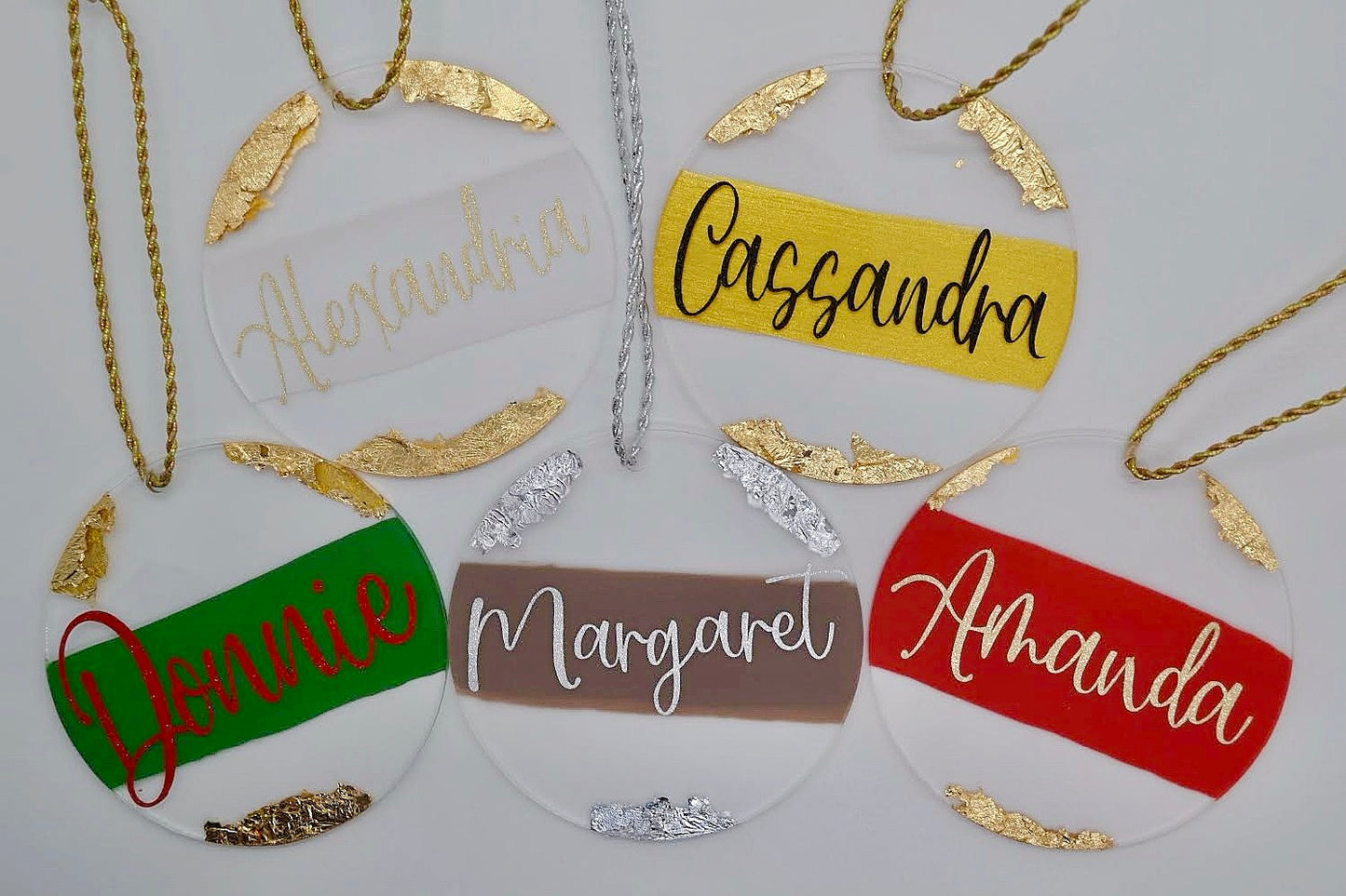 Personalized Clear Acrylic Ornaments