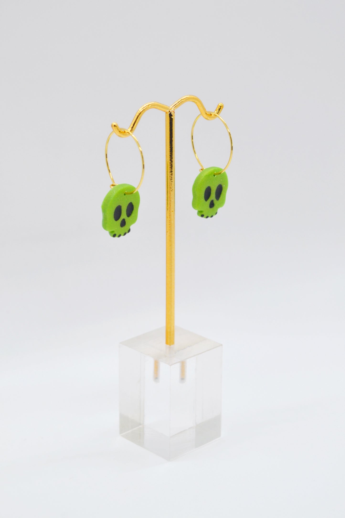 Zombie Skull Small Hoops