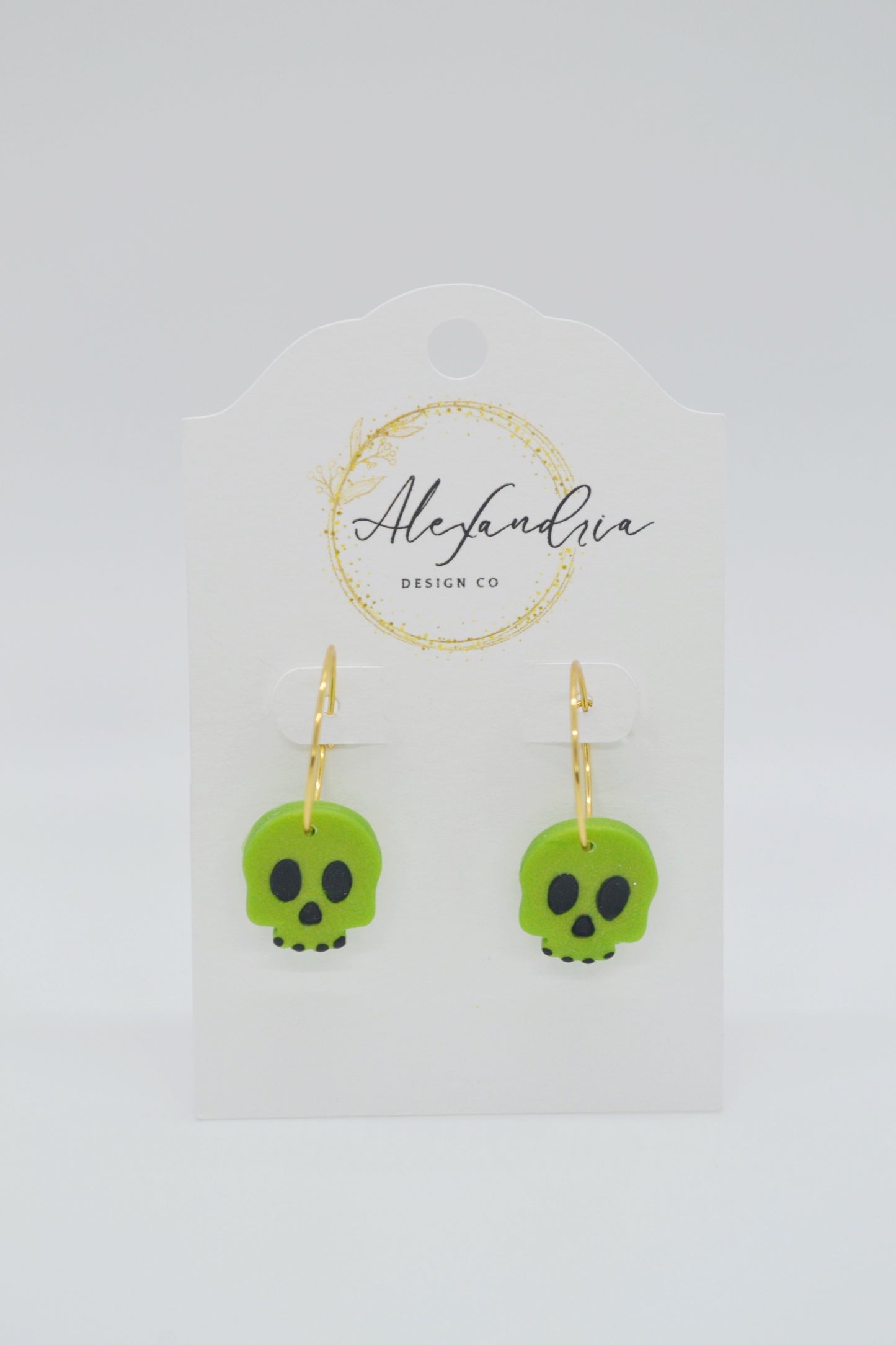 Zombie Skull Small Hoops