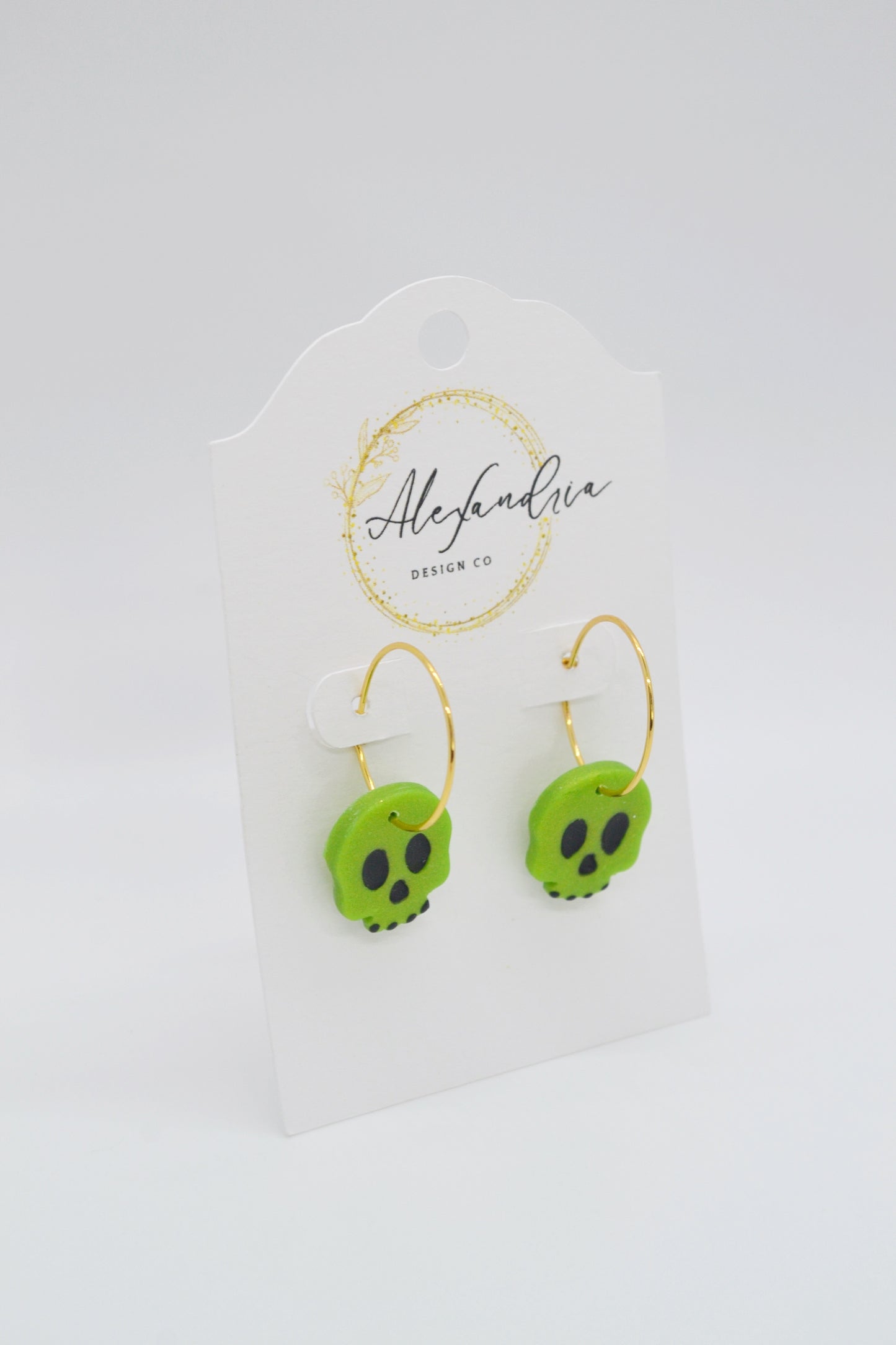 Zombie Skull Small Hoops