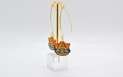 Orange n Blue V-Hook Earrings