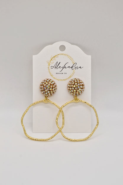 Diamond Top Hoops