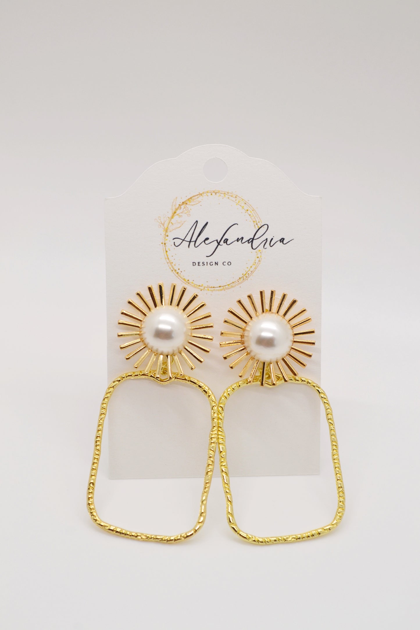 Pearl Sunburst Hoops